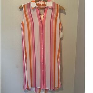 New with Tags Turo by Vince Camuto Striped‎ Sleeveless Dress/ long Tunic Size XS